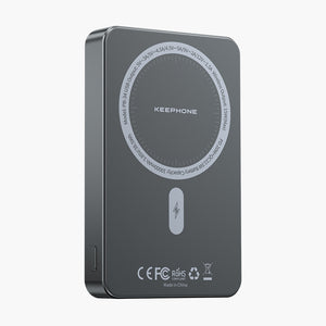 KeepPhone 10000mAh Magnetic Wireless Power Bank with USB-C PD Fast Charging, Portable Charger for Smartphones
