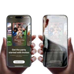 AR Wonder HD Glass Screen Protector for iPhone 17 Series with anti-spy privacy filter and clear display protection.