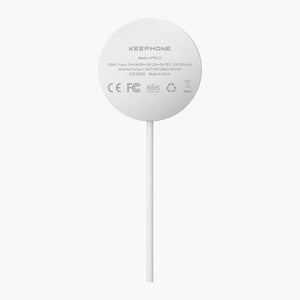 Keepphone Airmag Qi2 Magnetic Wireless Charger, 25W Fast Charging Pad for iPhone & Android, White