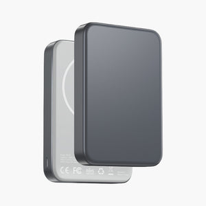 Glossey Magnetic Wireless Power Bank - Sleek Portable Charger with Fast Charging for Smartphones and Devices