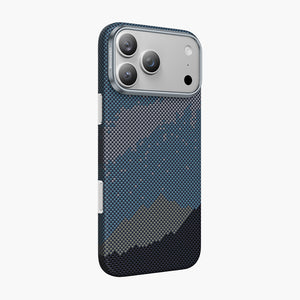 Starry Aramid Fiber Magnetic Case for iPhone 17 Series - Blue Gradient Design with Camera Protection