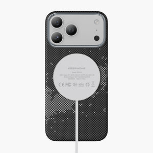 Starry Aramid Fiber Magnetic Case for iPhone 17 Series with sleek carbon fiber design and MagSafe compatibility.