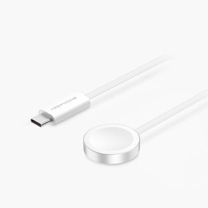 KeepPhone Magnetic Wireless Charger for Apple Watch - White USB-C Cable
