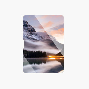 Optic Clear Tempered Glass Screen Protector for iPad Air & iPad Pro with Mountain Lake View Design