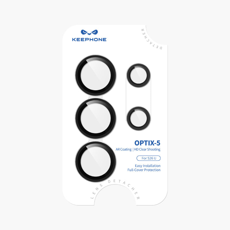 KeepPhone OPTIX-5 Camera Lens Protector for Samsung Galaxy S26 Ultra with AR Coating and Full-Cover Protection