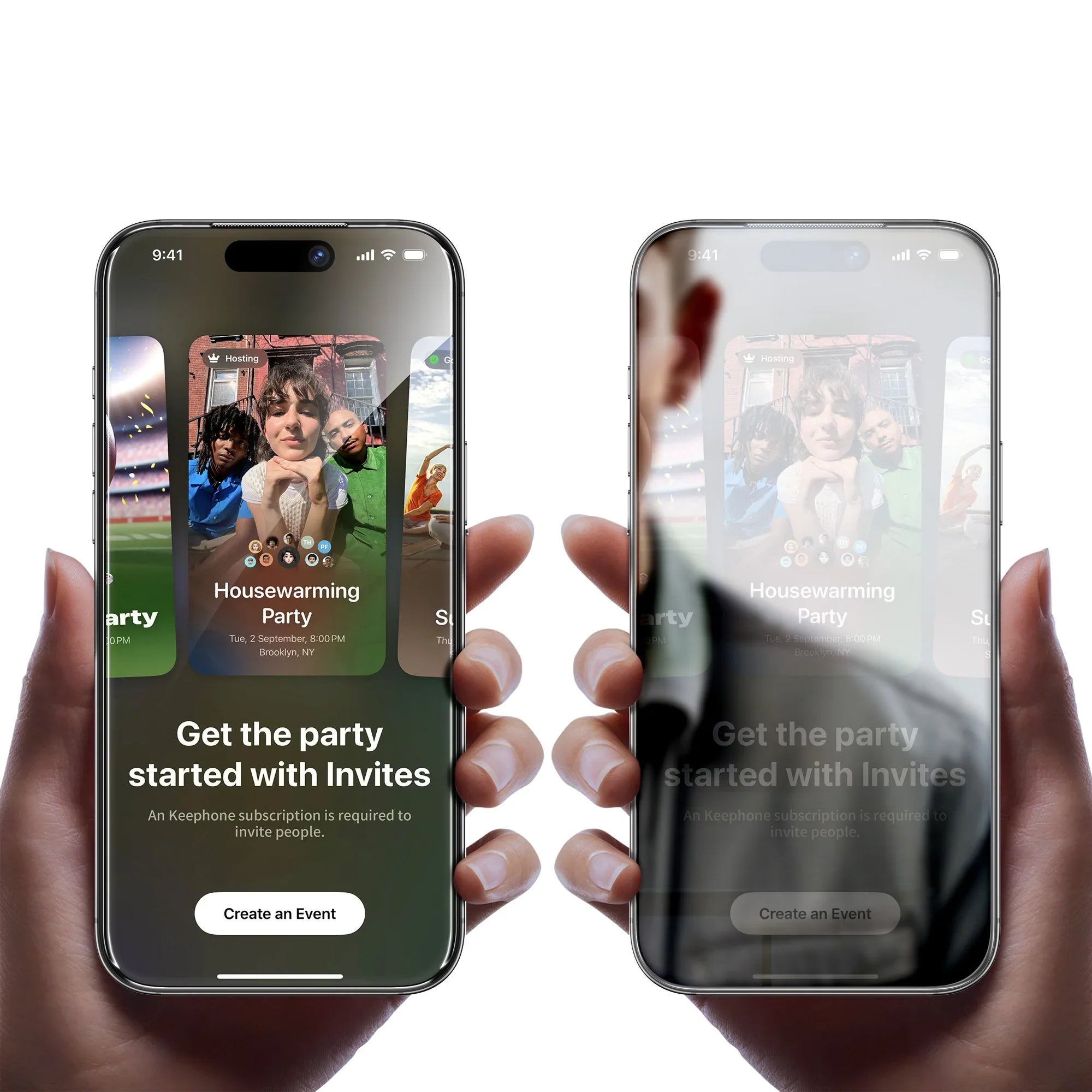 AR Wonder HD Glass Screen Protector for iPhone 17 Series with anti-spy privacy filter and clear display protection.