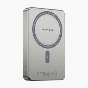 KeepPhone 10000mAh Magnetic Wireless Power Bank with USB-C PD Fast Charging, Portable Charger for iPhone & Android Devices