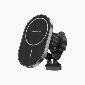 Seanova Aramid Fiber Magnetic Wireless Car Charger Mount with 360° Rotation for iPhone Samsung and More