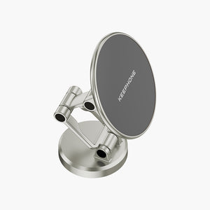 Silver Maghold Magnetic Desktop Stand with 360° Rotation & Adjustable Height for Phones and Tablets