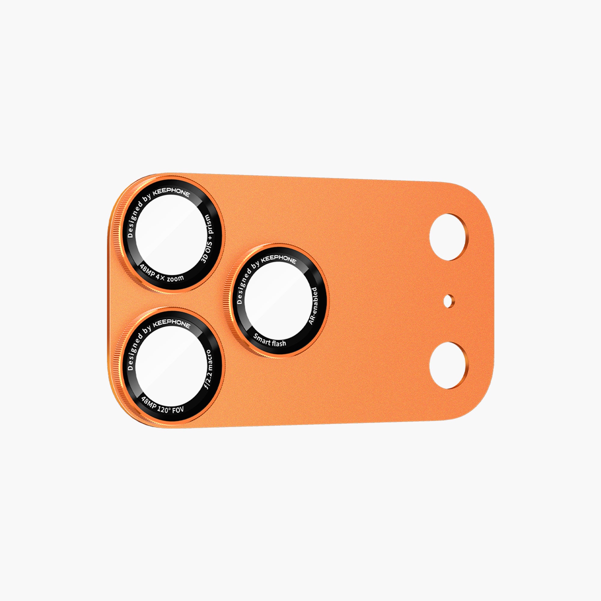 Axion Rotating Lens Protector for iPhone 17 Pro/Pro Max - Orange Camera Cover with 48MP Zoom, Macro, Smart Flash & AR-Enabled