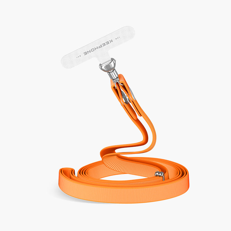 Orange Bandon Magnetic Phone Strap with Adjustable 2-Way Wear for Secure Hands-Free Use