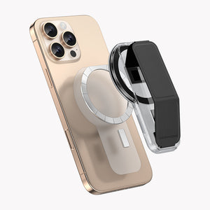 MagBand Magnetic Grip Strap with Foldable Stand for iPhone, Secure Hands-Free Use, Sleek Design, Easy Attachment