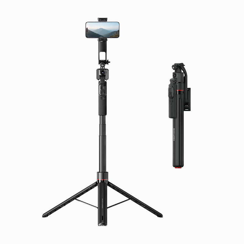 Buddycam AI Selfie Stick with Face Tracking, 360° Rotation Stabilizer, Tripod Mount for Smartphones