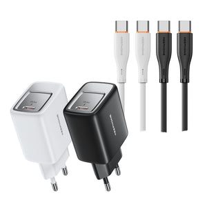 USB-C GaN Wall Charger with Cable (30W / 45W Fast Charging)