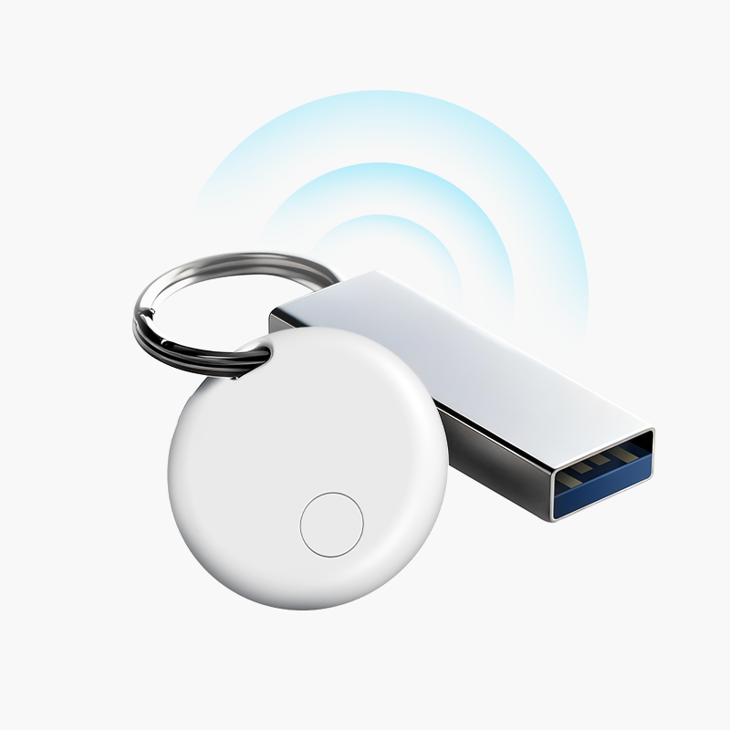 Taggy Bluetooth Tracker for Apple & Android - White Key Finder with USB Dongle