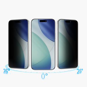 3D Titancore Privacy Screen Protector for iPhone 17 Series with 26° viewing angle protection.
