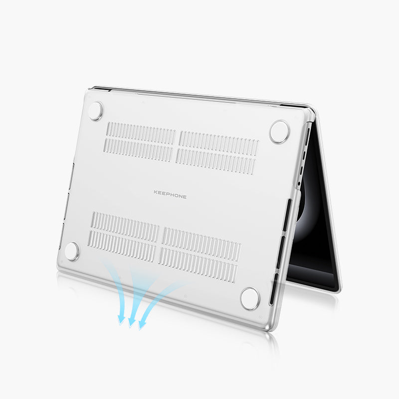 Vocoo Crystal Clear MacBook Case with Ventilated Design for Cooling and Protection