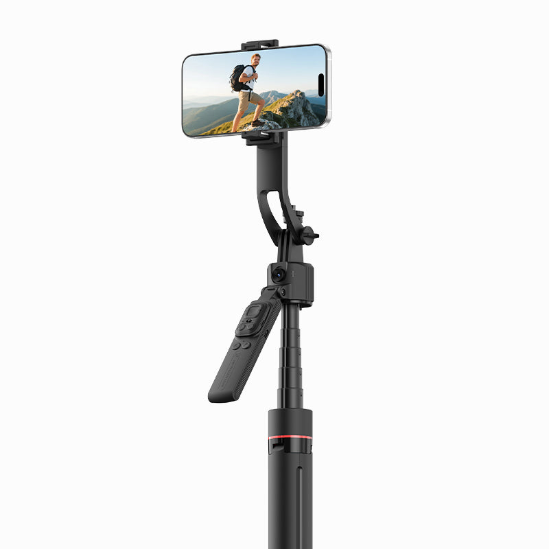 Buddycam AI Selfie Stick with Face Tracking, 360° Rotation Stabilizer for Smartphones, Portable Tripod for Vlogging and Photo
