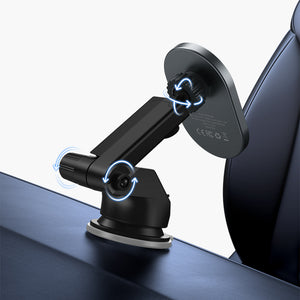 Seanova Aramid Fiber Magnetic Wireless Car Charger Mount with 360° Adjustable Arm for Dashboard and Windshield Use