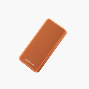 Keephone Magcube Ultra-Slim Magnetic Power Bank in vibrant orange, compact portable charger for on-the-go use.