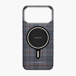Scots Aramid Fiber Magnetic Case for iPhone 17 Pro/Pro Max with MagSafe compatibility and durable design.