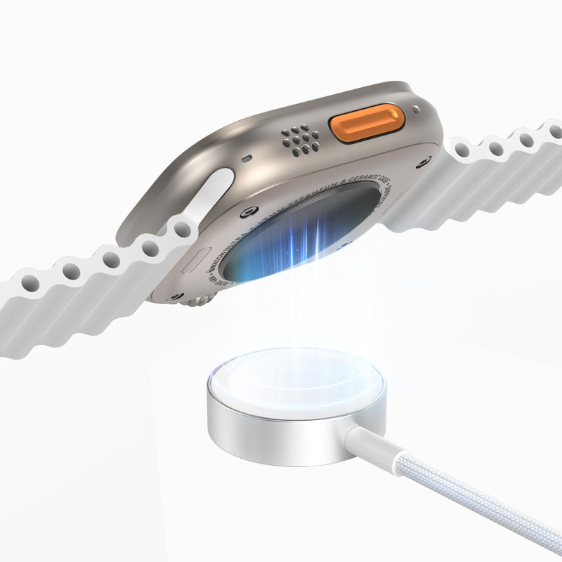 Magfit Wireless Charger for Apple Watch with sleek design and fast charging capabilities.