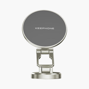 Silver Maghold Magnetic Desktop Stand with 360° Rotation and Adjustable Height for Phones