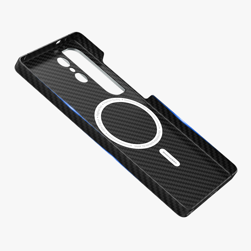 Diago Aramid Fiber Magnetic Case for Samsung Galaxy S26 Series with carbon fiber texture and MagSafe compatibility.