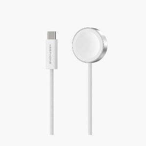 Original Magnetic Wireless Charger for Apple Watch - White USB-C Cable by KEEDHONE