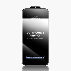 Keephone Ultracurve Privacy Screen Protector for iPhone 17 Pro Max with 3D curved seamless edge.
