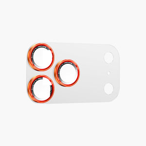 Auralens Red Camera Lens Protector for iPhone 17 Pro/Pro Max - Tempered Glass Film with Metal Ring Cover