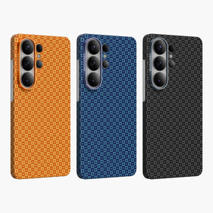 Ankora Aramid Fiber Magnetic Case for Samsung Galaxy S26 Ultra in orange, blue, and black woven textures.