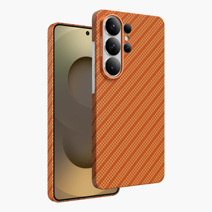Robin Aramid Fiber Magnetic Case for Samsung Galaxy S26 Ultra - Slim Carbon Texture with Camera Protection